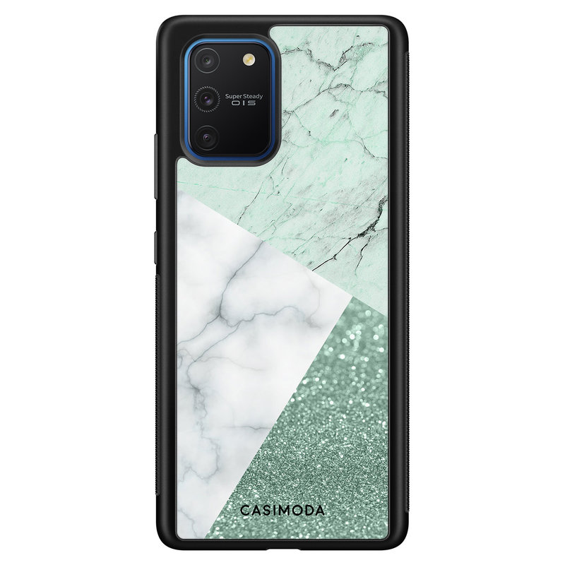 Casimoda Samsung Galaxy S10 Lite hoesje - Minty marmer collage