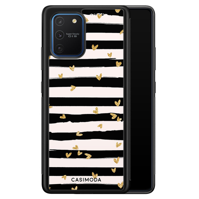 Casimoda Samsung Galaxy S10 Lite hoesje - Hart streepjes