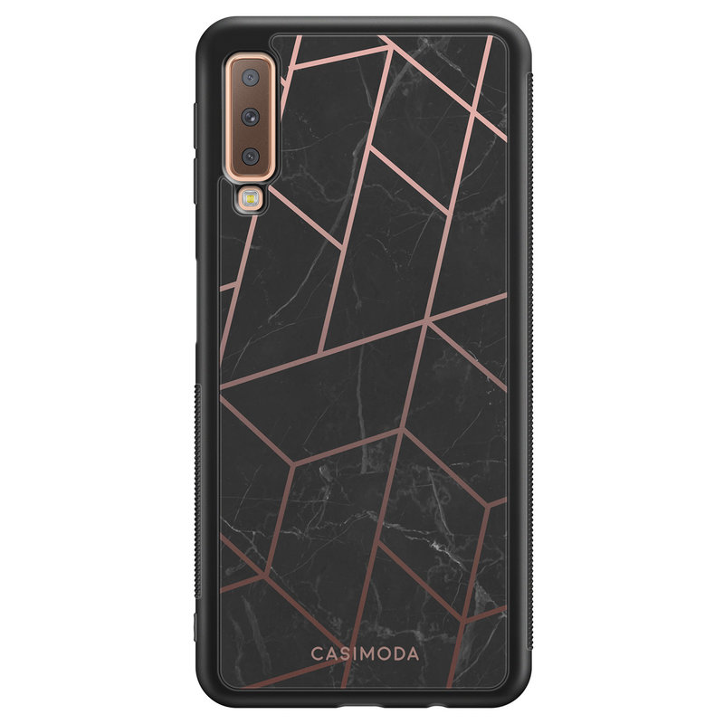 Casimoda Samsung Galaxy A7 2018 hoesje - Marble grid