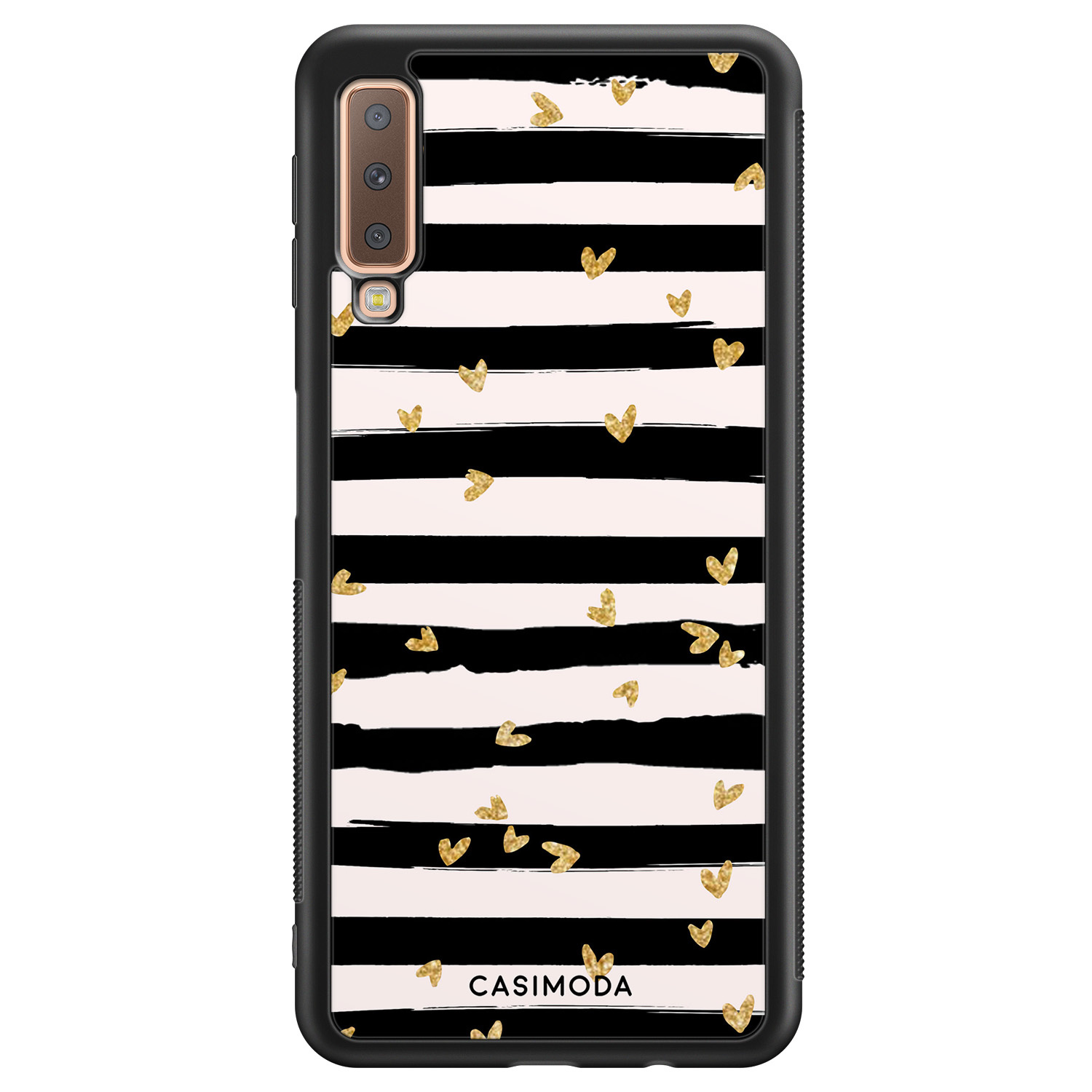 Samsung Galaxy A7 2018 hoesje - Hart streepjes