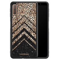 Casimoda Samsung Galaxy A7 2018 hoesje - Chevron luipaard