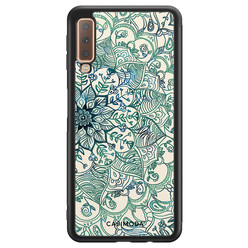 Casimoda Samsung Galaxy A7 2018 hoesje - Mandala blauw