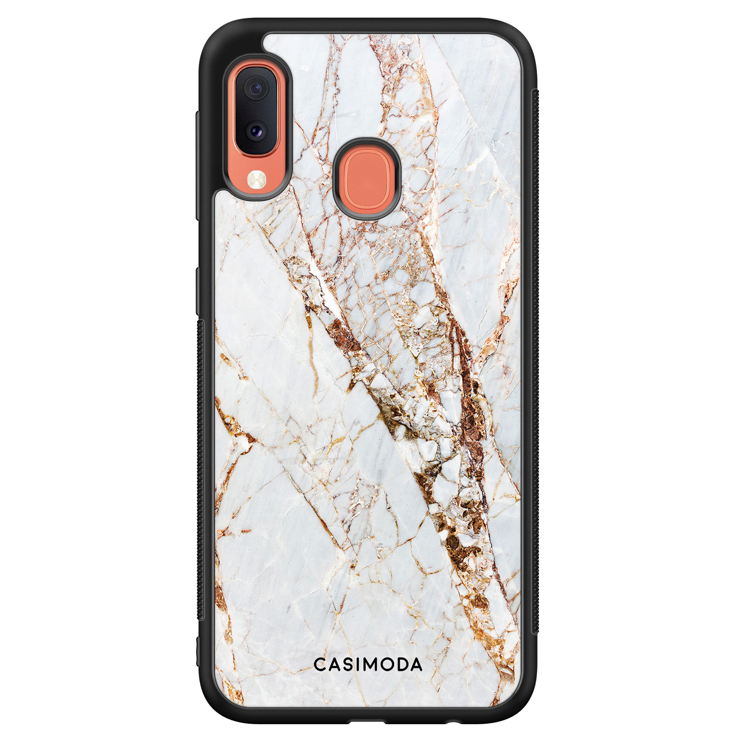 Samsung Galaxy A20e hoesje Marmer goud