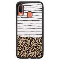 Casimoda Samsung Galaxy A20e hoesje - Leopard lines