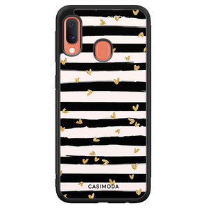 Casimoda Samsung Galaxy A20e hoesje - Hart streepjes