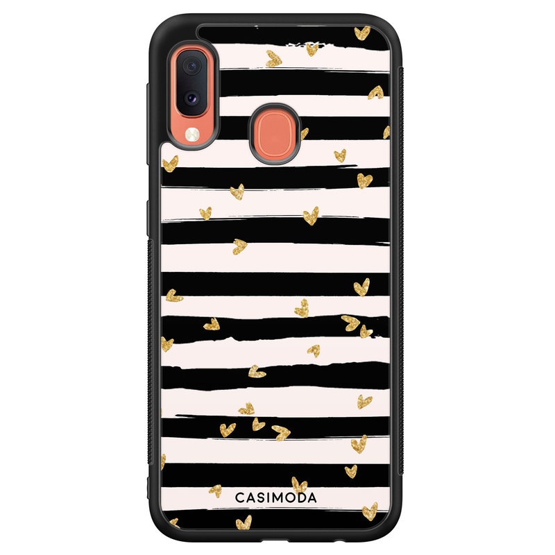 Casimoda Samsung Galaxy A20e hoesje - Hart streepjes