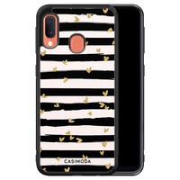 Casimoda Samsung Galaxy A20e hoesje - Hart streepjes