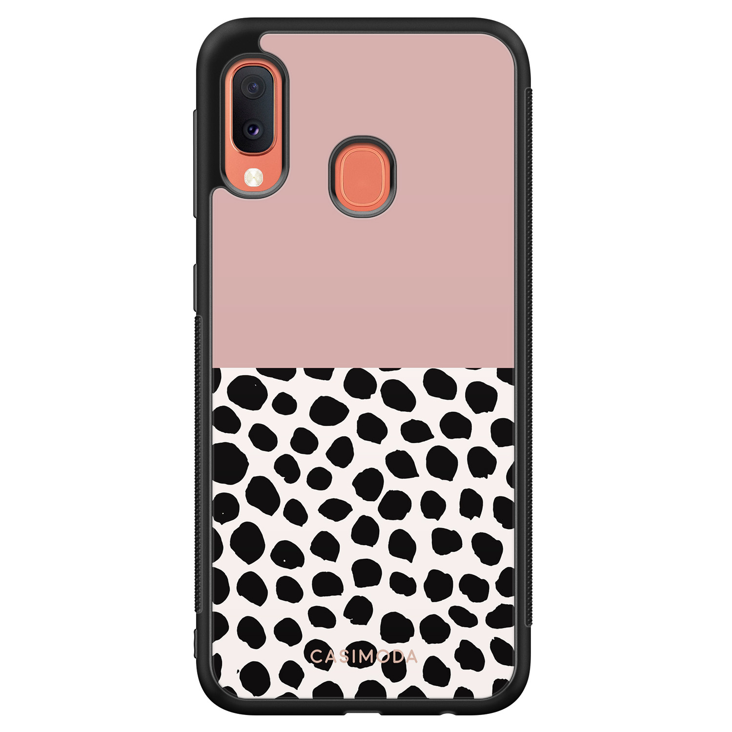 Samsung Galaxy A20e hoesje Pink dots