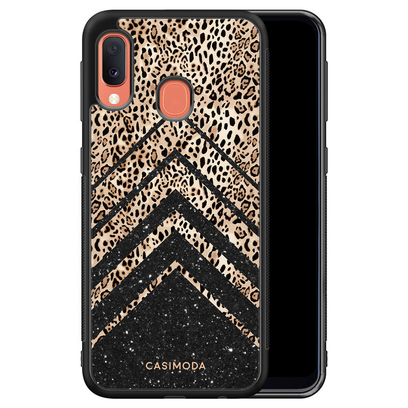 Casimoda Samsung Galaxy A20e hoesje - Chevron luipaard