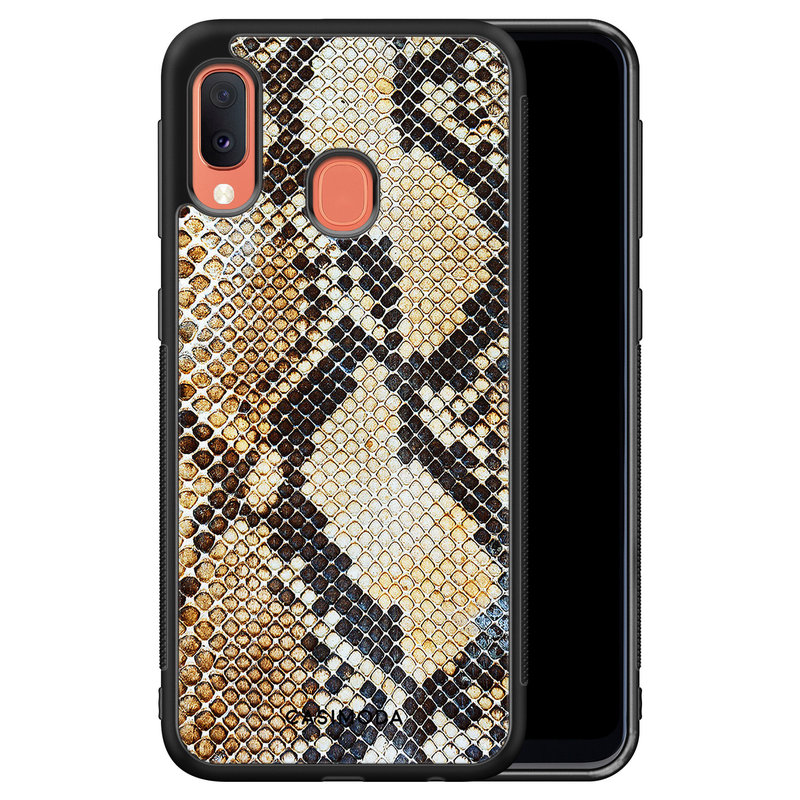 Casimoda Samsung Galaxy A20e hoesje - Golden snake