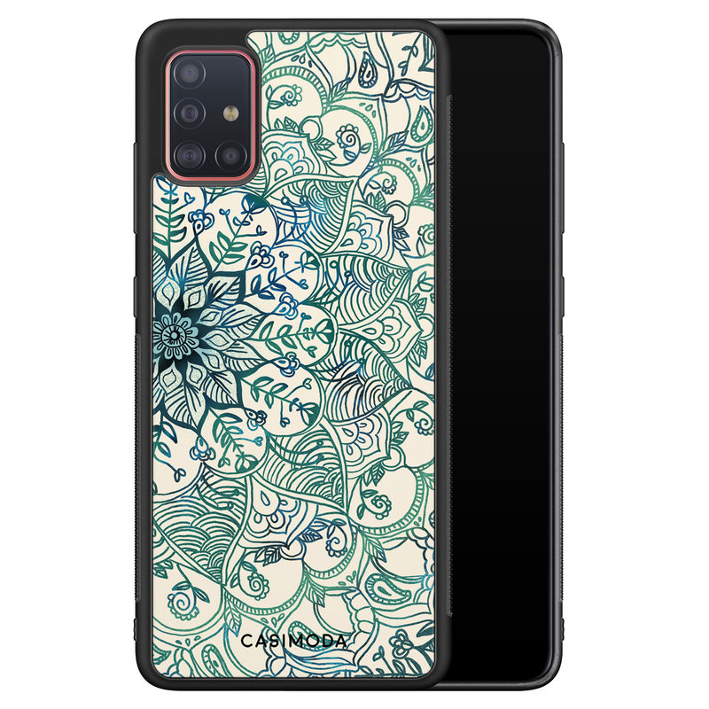 Casimoda Samsung Galaxy A71 hoesje - Mandala blauw