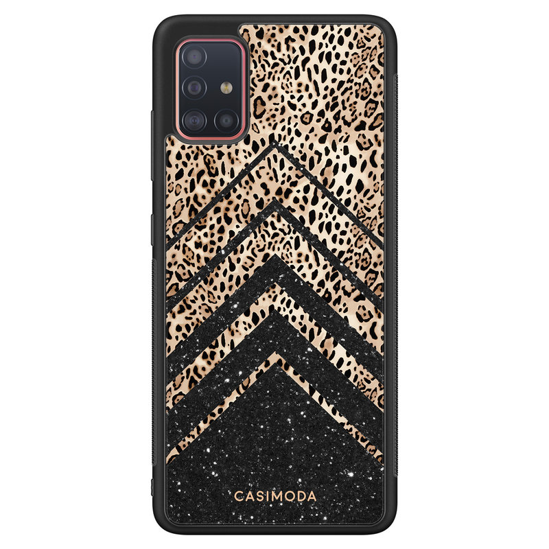 Casimoda Samsung Galaxy A71 hoesje - Chevron luipaard