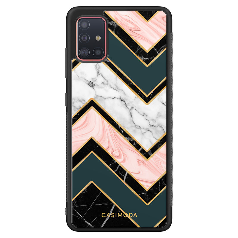 Casimoda Samsung Galaxy A71 hoesje - Marmer triangles