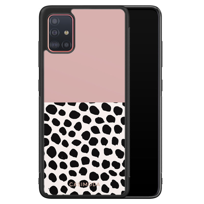 Casimoda Samsung Galaxy A71 hoesje - Pink dots