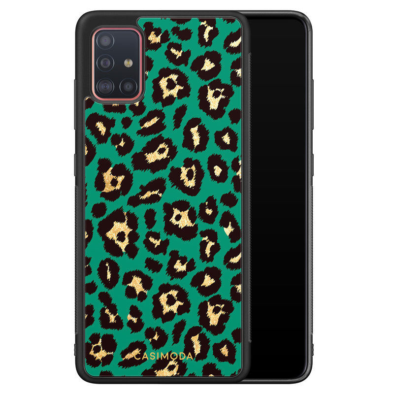 Casimoda Samsung Galaxy A71 hoesje - Luipaard groen