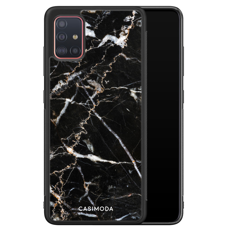 Casimoda Samsung Galaxy A71 hoesje - Marmer zwart