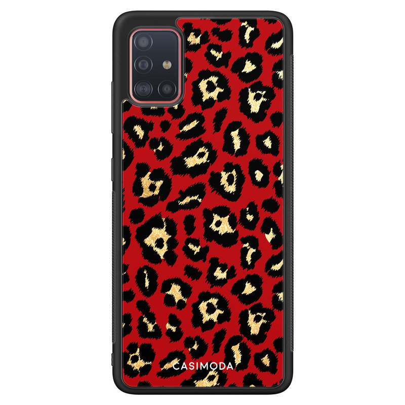 Casimoda Samsung Galaxy A71 hoesje - Luipaard rood