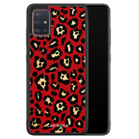 Casimoda Samsung Galaxy A71 hoesje - Luipaard rood