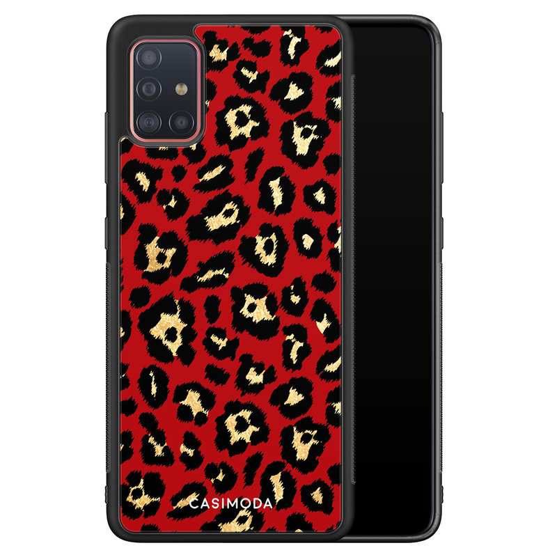 Casimoda Samsung Galaxy A71 hoesje - Luipaard rood