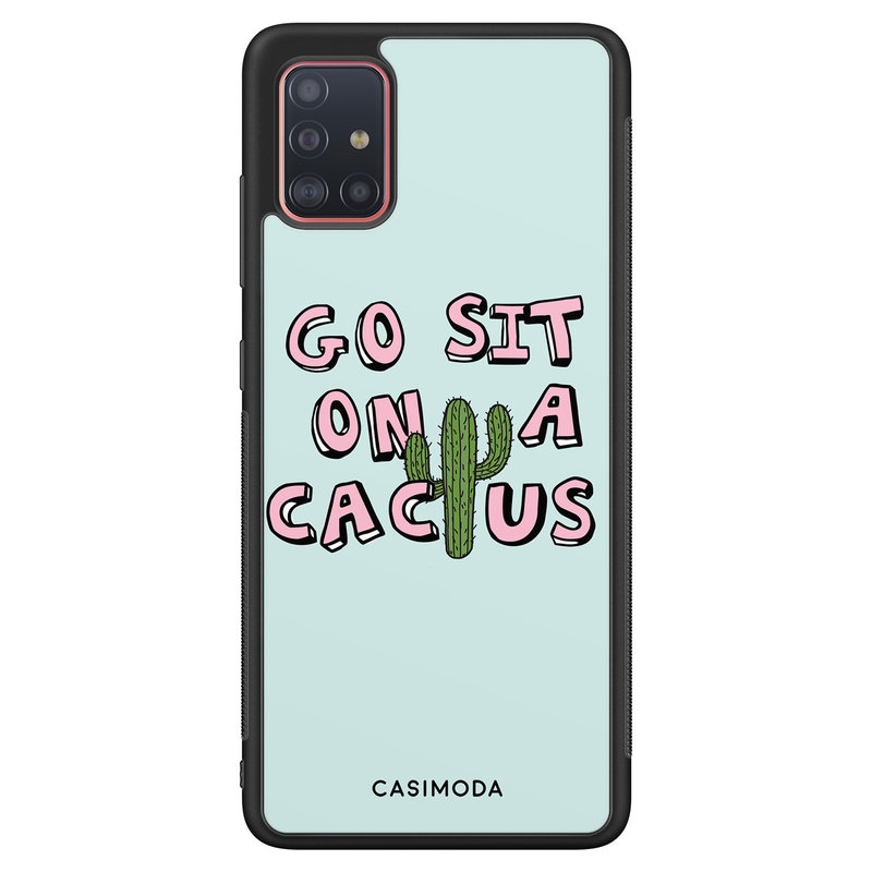 Casimoda Samsung Galaxy A71 hoesje - Go sit on a cactus