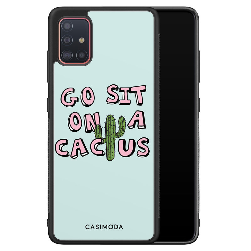 Casimoda Samsung Galaxy A71 hoesje - Go sit on a cactus
