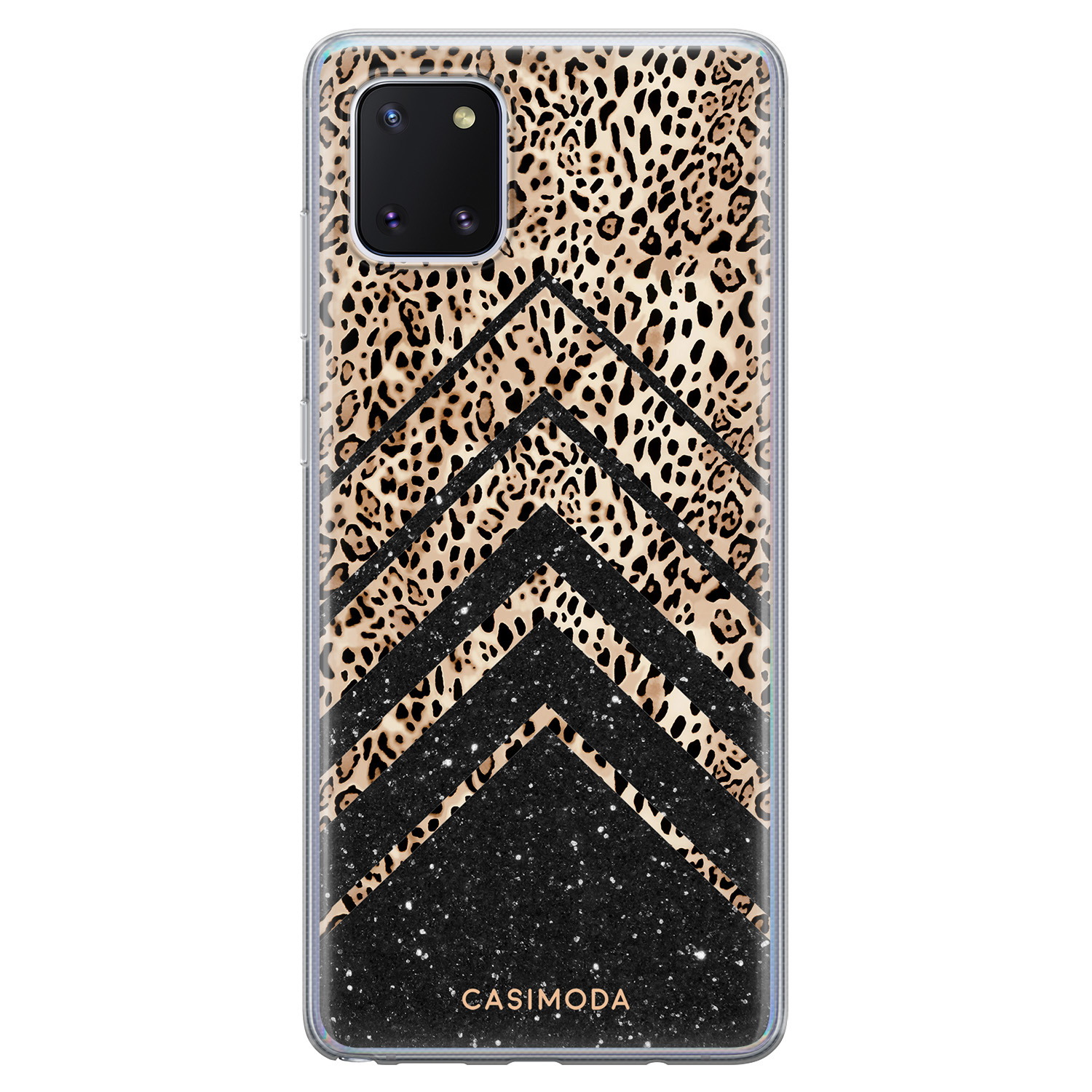 Samsung Galaxy Note 10 Lite siliconen hoesje Chevron luipaard