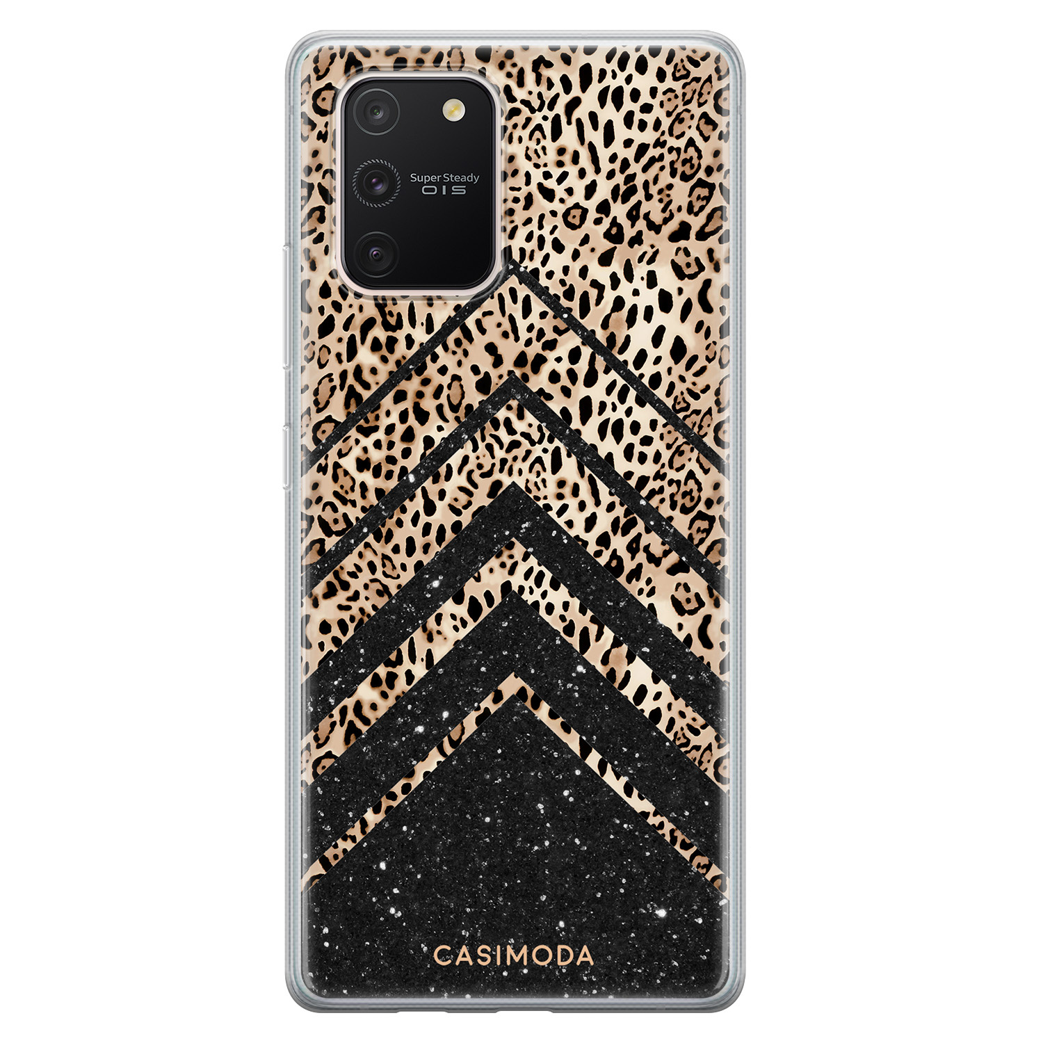 Samsung Galaxy S10 Lite siliconen hoesje Chevron luipaard