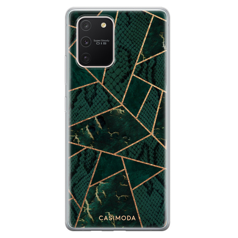 Casimoda Samsung Galaxy S10 Lite siliconen hoesje - Abstract groen