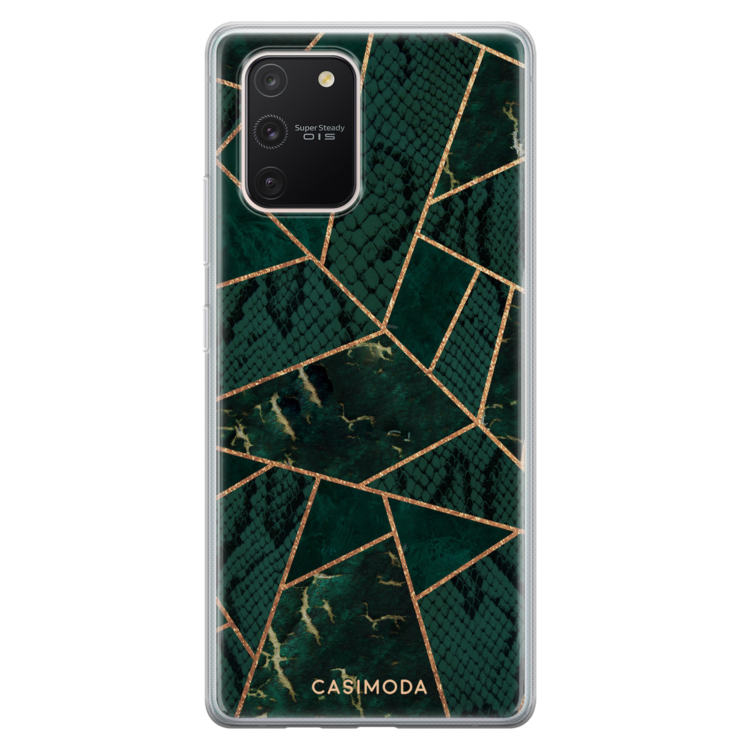 Samsung Galaxy S10 Lite siliconen hoesje - Abstract groen