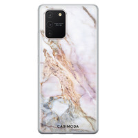 Casimoda Samsung Galaxy S10 Lite siliconen telefoonhoesje - Parelmoer marmer