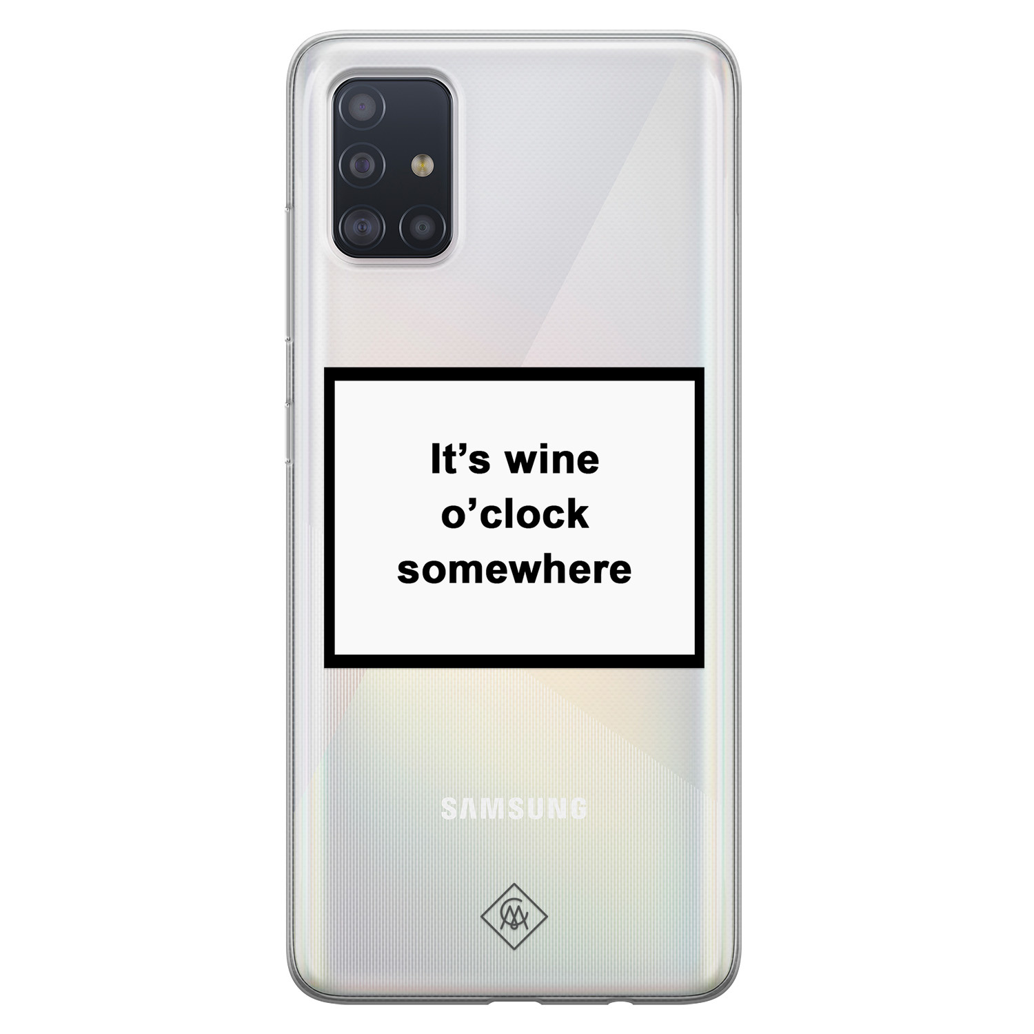 Samsung Galaxy A51 transparant hoesje Wine time