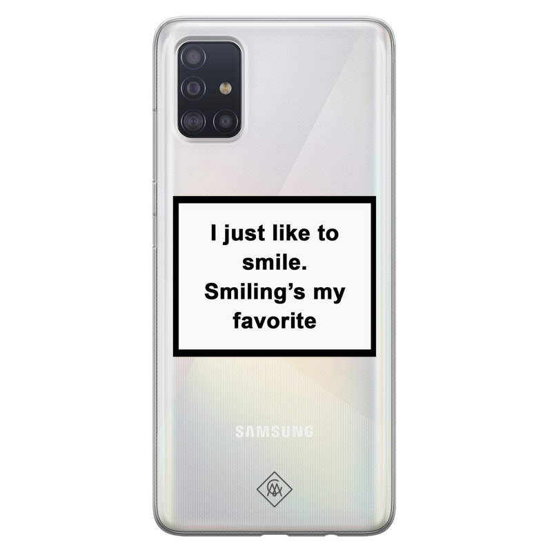 Casimoda Samsung Galaxy A51 transparant hoesje - Always smiling