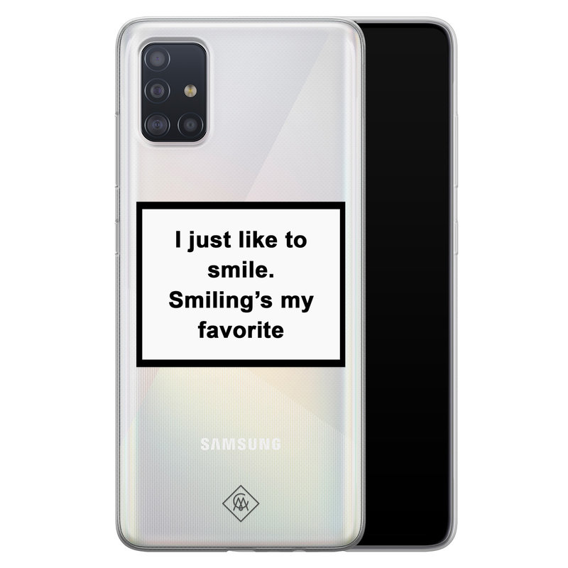 Casimoda Samsung Galaxy A51 transparant hoesje - Always smiling
