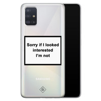 Casimoda Samsung Galaxy A51 transparant hoesje - Not interested