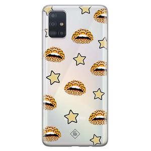 Casimoda Samsung Galaxy A51 transparant hoesje - Leo kisses