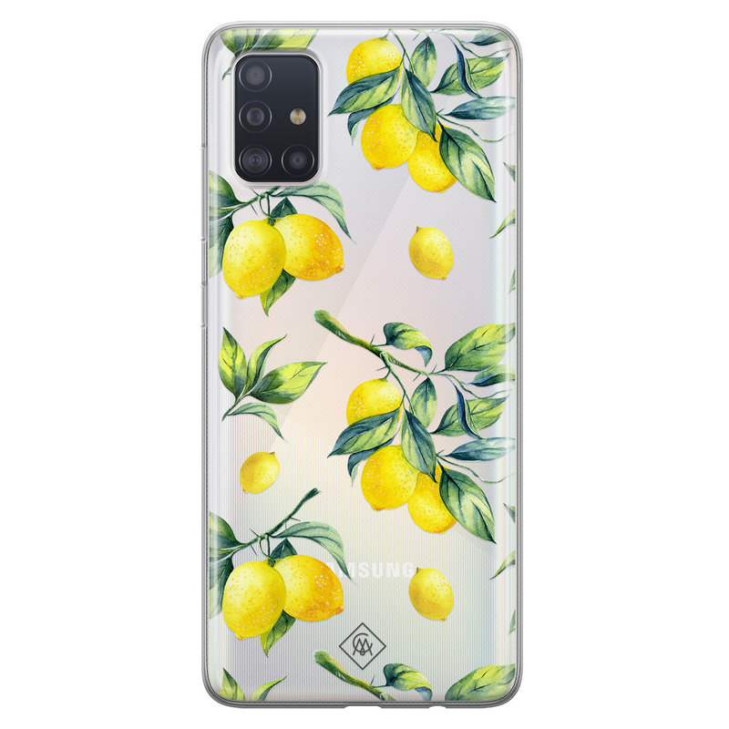 Casimoda Samsung Galaxy A51 transparant hoesje - Lemons