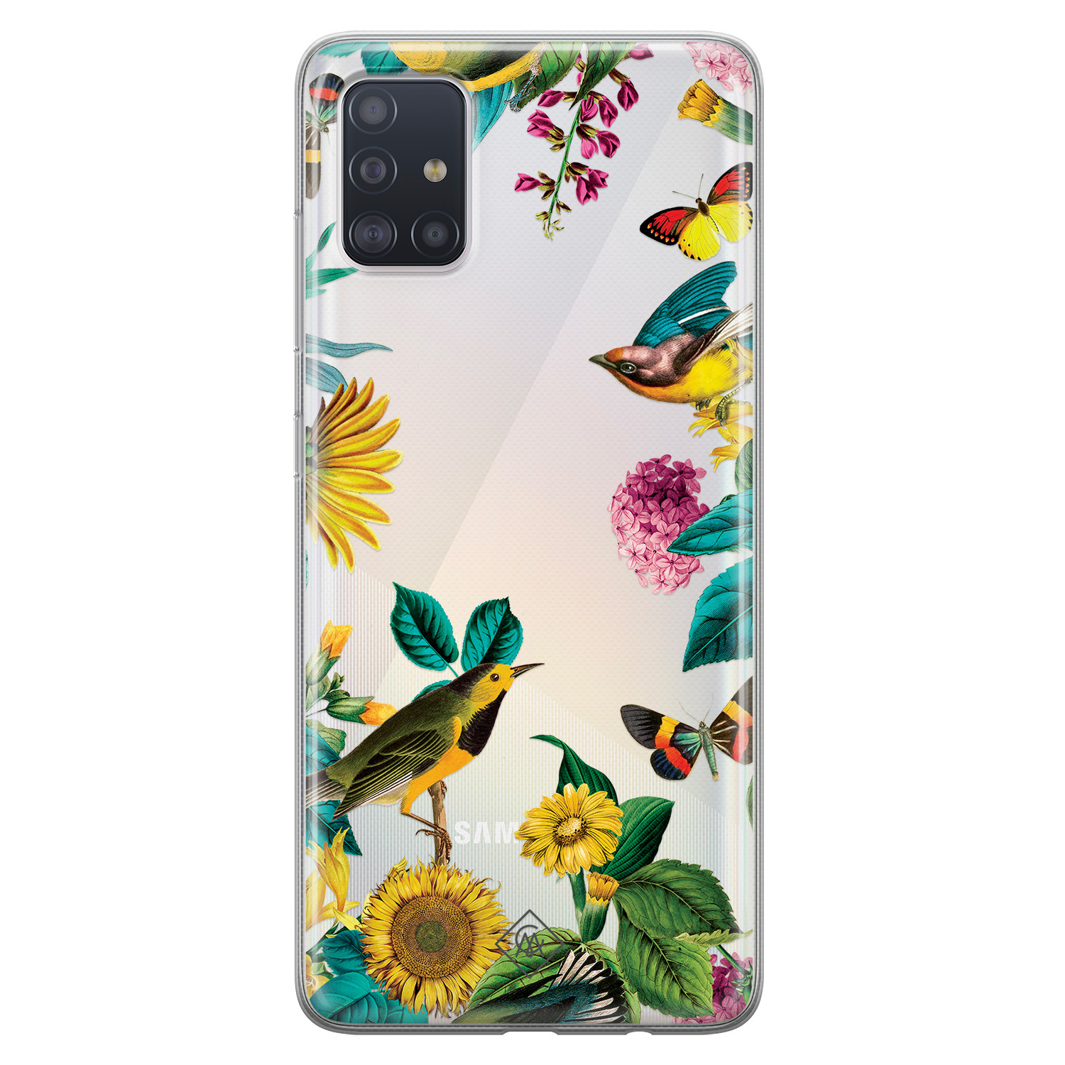 Samsung Galaxy A51 transparant hoesje Sunflowers