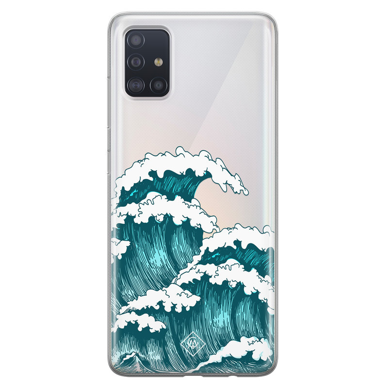 Casimoda Samsung Galaxy A51 transparant hoesje - Wave