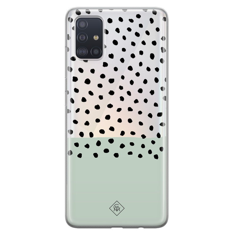 Casimoda Samsung Galaxy A51 transparant hoesje - Blue spots