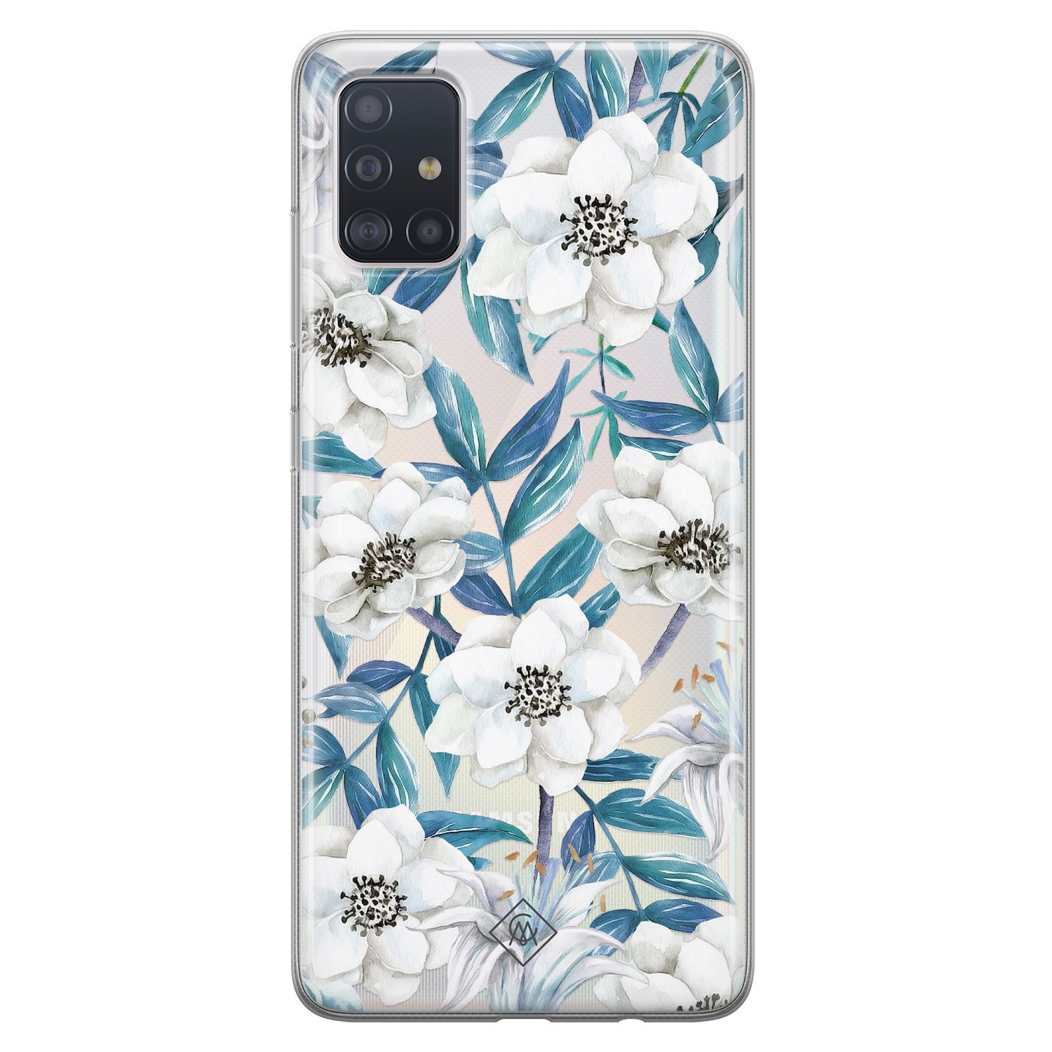 Samsung Galaxy A51 transparant hoesje Touch of flowers