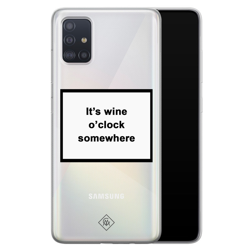 Casimoda Samsung Galaxy A51 transparant hoesje - Wine time