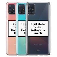 Casimoda Samsung Galaxy A51 transparant hoesje - Always smiling