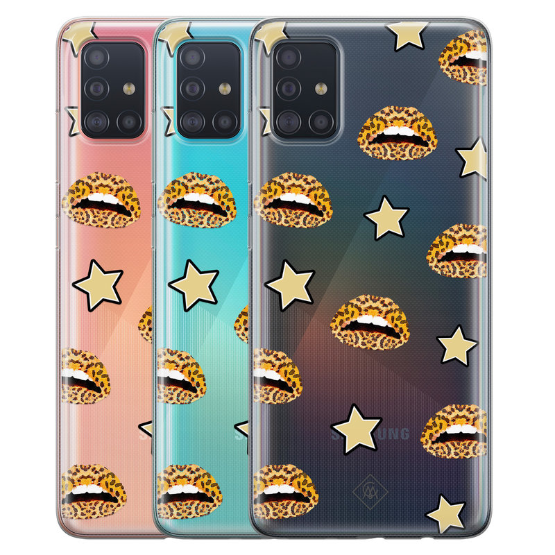 Casimoda Samsung Galaxy A51 transparant hoesje - Leo kisses