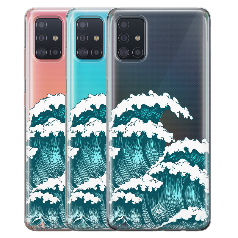 Casimoda Samsung Galaxy A51 transparant hoesje - Wave