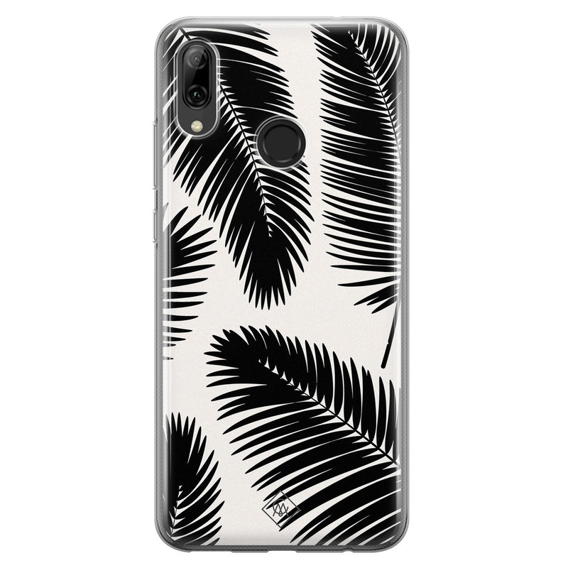 Casimoda Huawei P Smart 2019 siliconen telefoonhoesje - Palm leaves silhouette