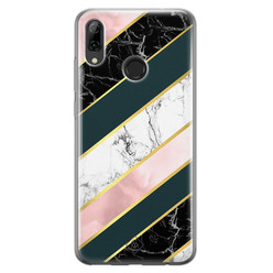 Casimoda Huawei P Smart 2019 siliconen hoesje - Marble stripes