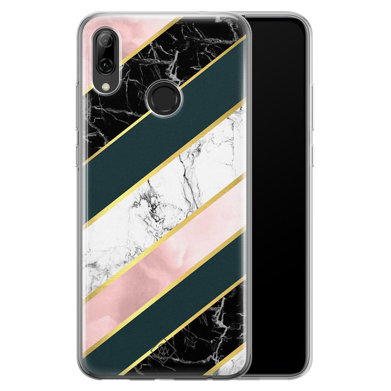 Casimoda Huawei P Smart 2019 siliconen hoesje - Marble stripes