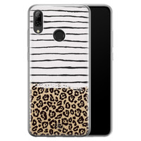 Casimoda Huawei P Smart 2019 siliconen telefoonhoesje - Leopard lines