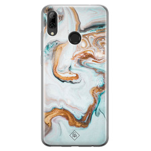 Casimoda Huawei P Smart 2019 siliconen hoesje - Marmer blauw goud