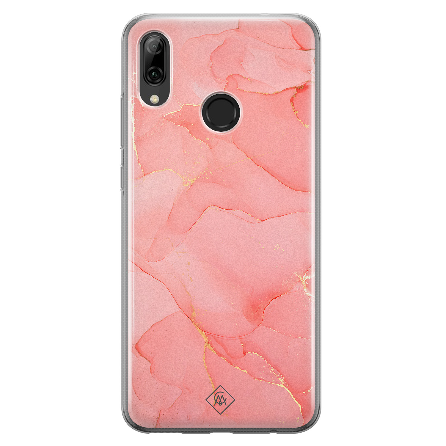 Huawei P Smart 2019 siliconen hoesje - Marmer roze